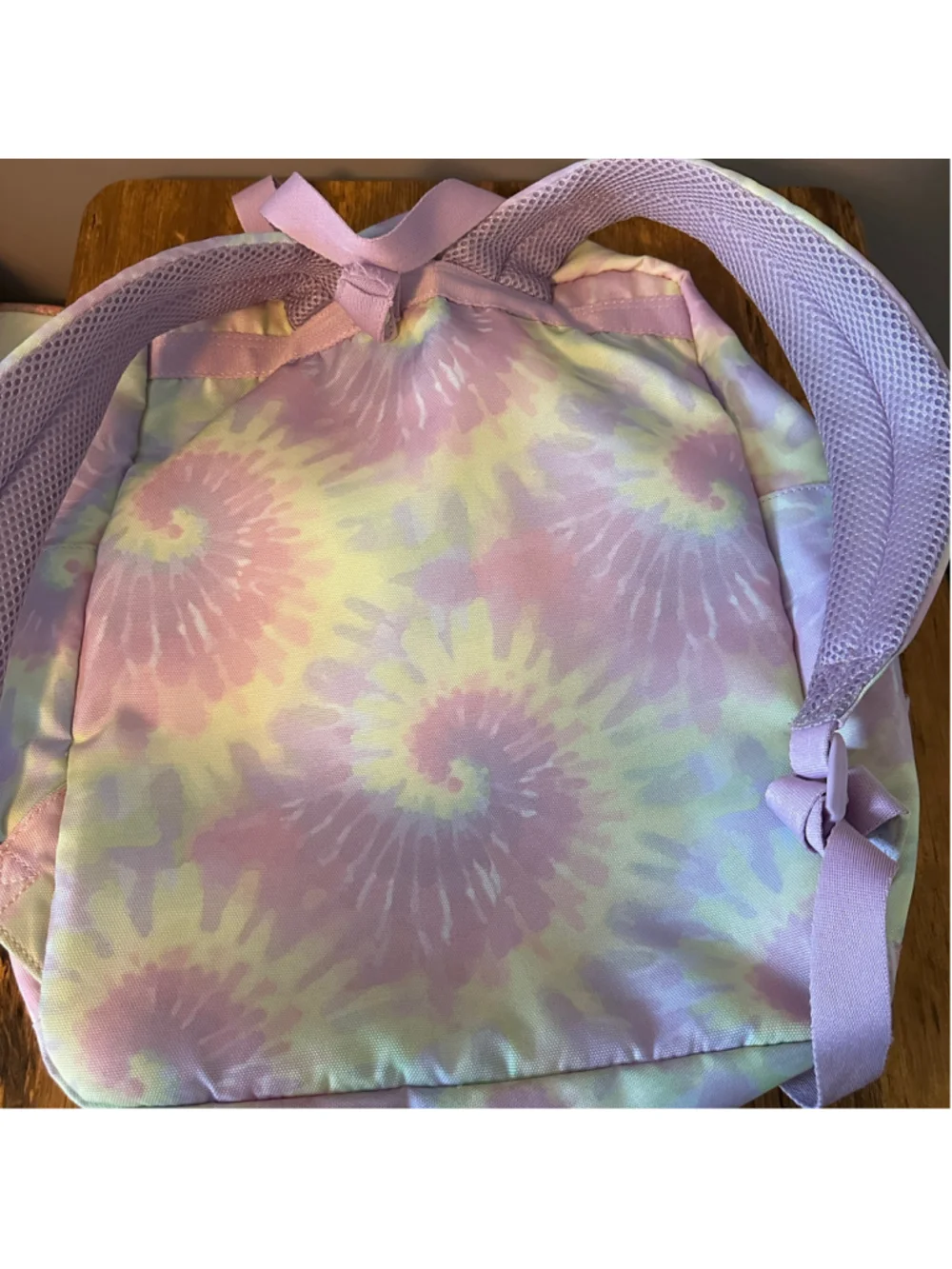 Gap Teen Tie Dye Backpack Purple Yellow Blue Recycled Fabric School Bookbag